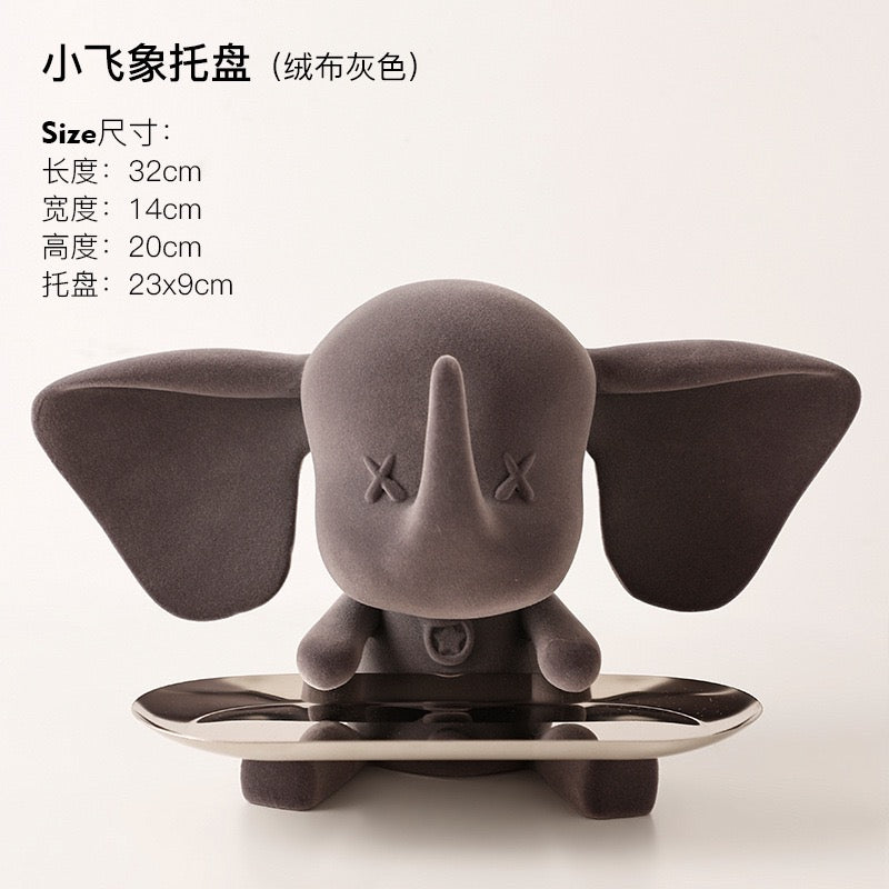 Elephant Sculpture Key Holder/Tray - Cozy Furniture & Lifestyle