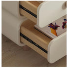 Milan Modern Wood/Leather Night Stand - Cozy Furniture & Lifestyle