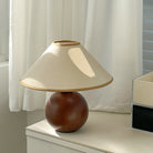 Walnut Wooden Base Table Lamp - Cozy Furniture & Lifestyle