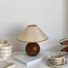 Walnut Wooden Base Table Lamp - Cozy Furniture & Lifestyle