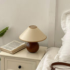 Walnut Wooden Base Table Lamp - Cozy Furniture & Lifestyle