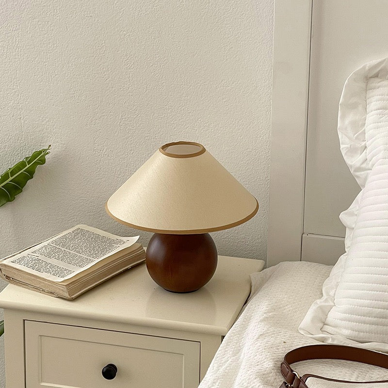 Walnut Wooden Base Table Lamp - Cozy Furniture & Lifestyle