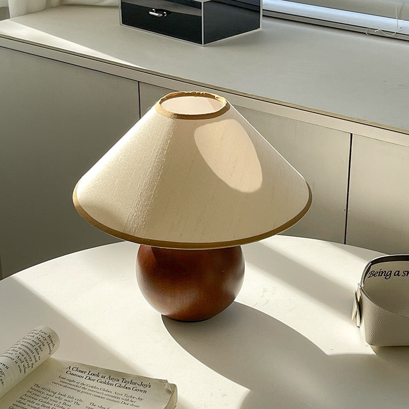 Walnut Wooden Base Table Lamp - Cozy Furniture & Lifestyle