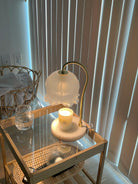 Glass Flower Candle Warmer Lamp - Cozy Furniture & Lifestyle