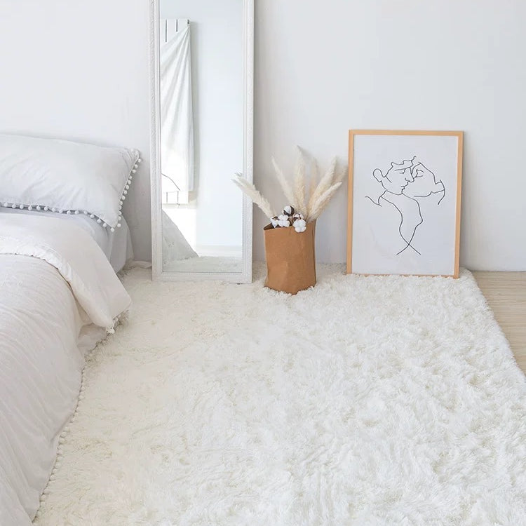 Furry White Carpet - Cozy Furniture & Lifestyle