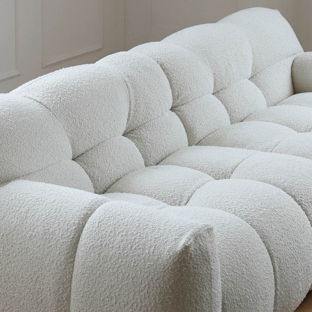 Two Seater Cream Gummy Sofa - Cozy Furniture & Lifestyle