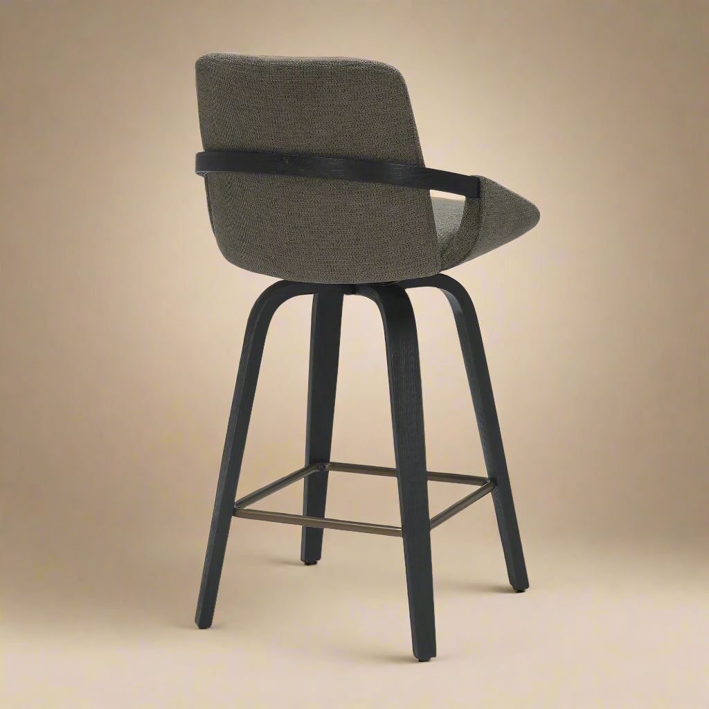 Alpine Curve Counter Stool with 360° swivel seat (Set of 2) - Cozy Furniture & Lifestyle