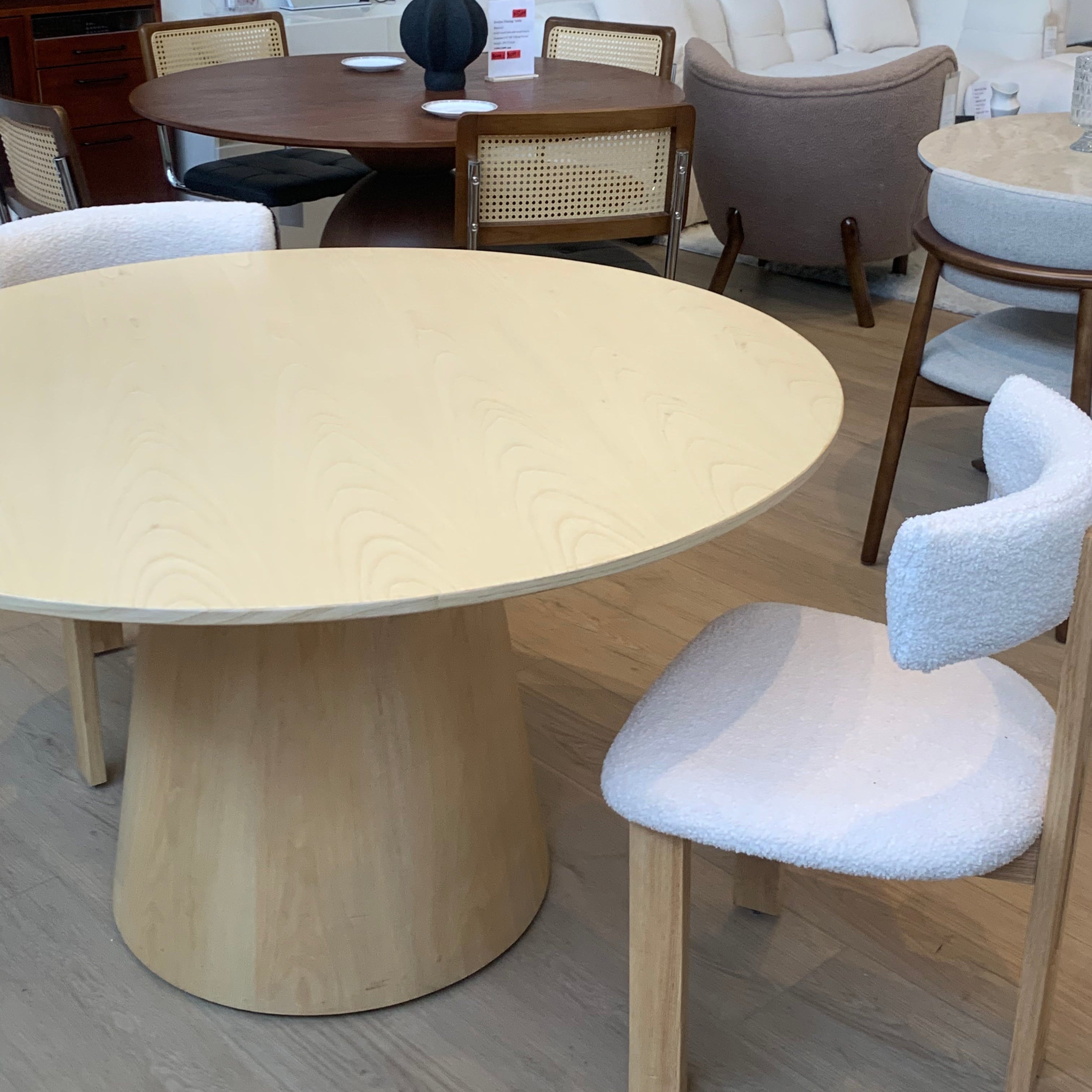 Ash & Boucle Dining Bundle - Cozy Furniture & Lifestyle