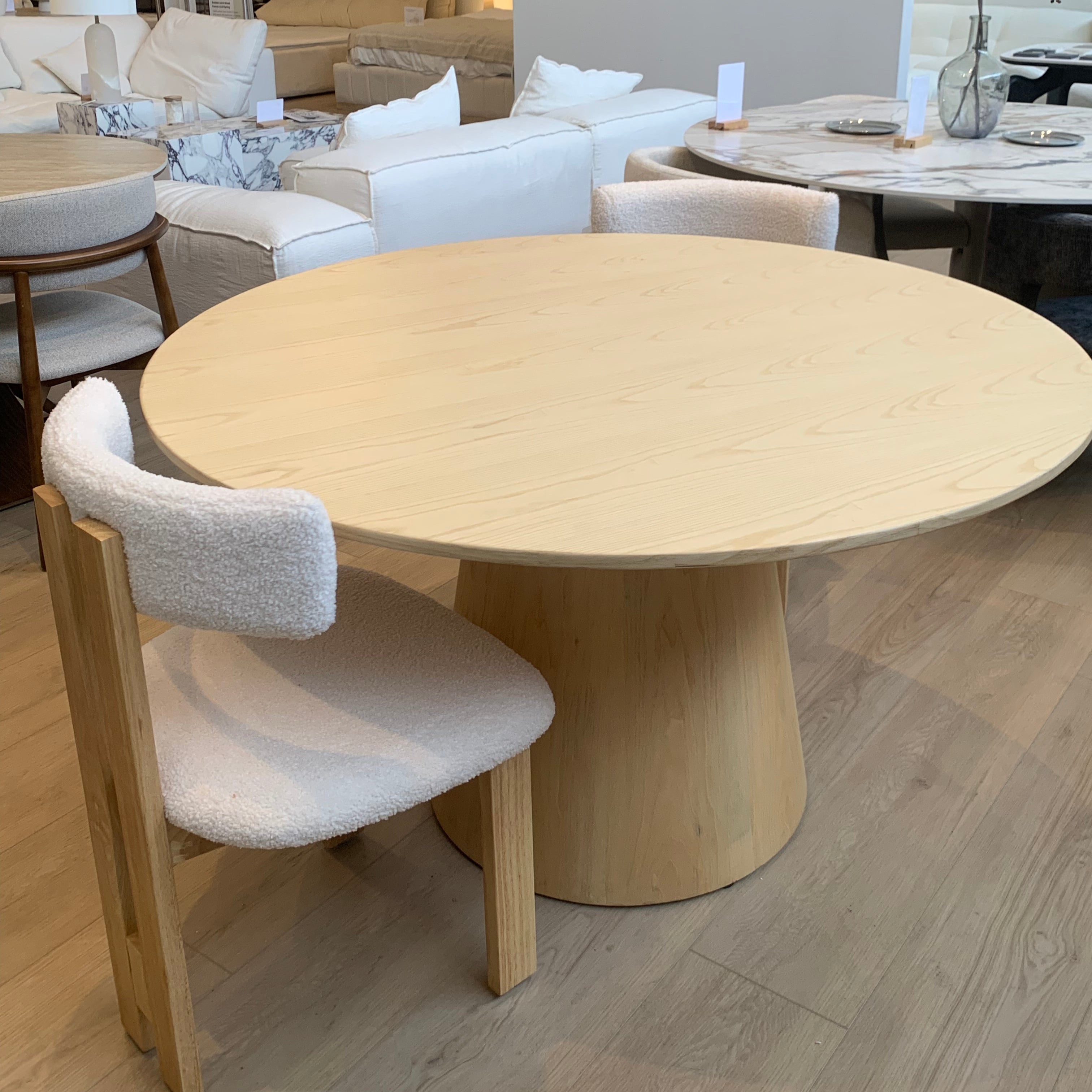 Ash & Boucle Dining Bundle - Cozy Furniture & Lifestyle