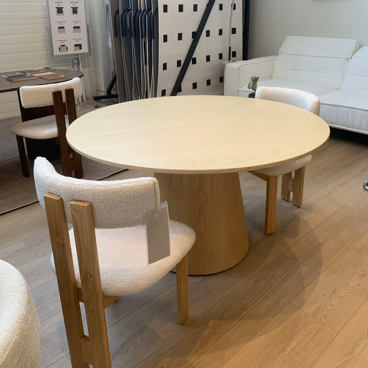 Ash & Boucle Dining Bundle - Cozy Furniture & Lifestyle