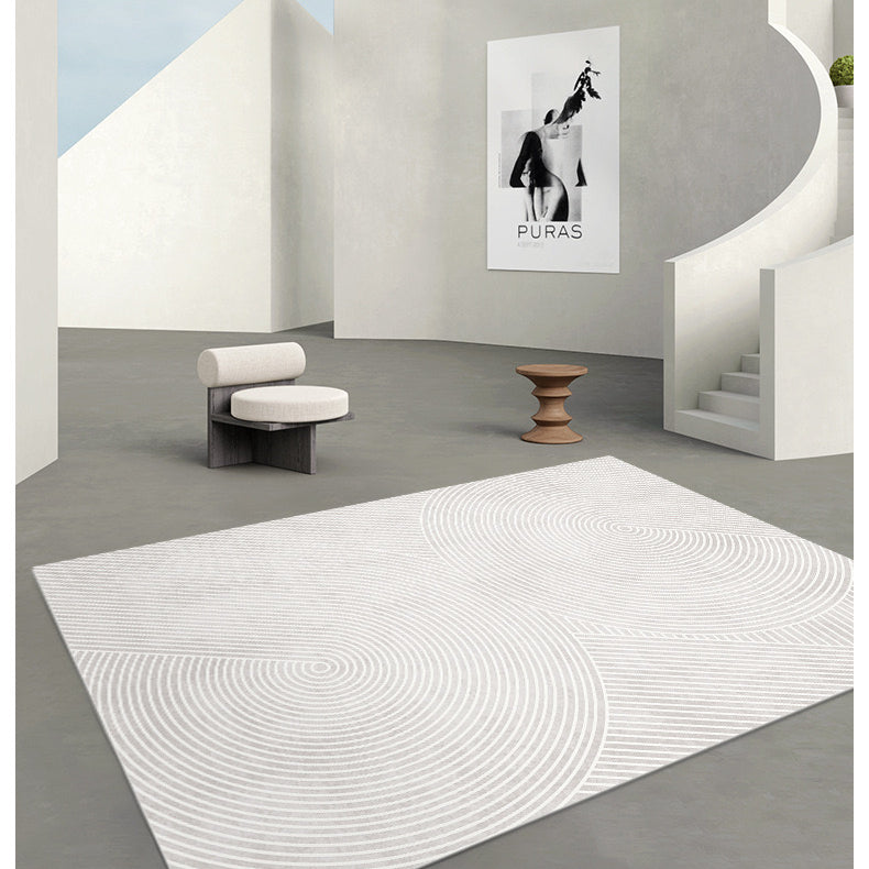 Creamy Modern Abstract Carpet - Cozy Furniture & Lifestyle