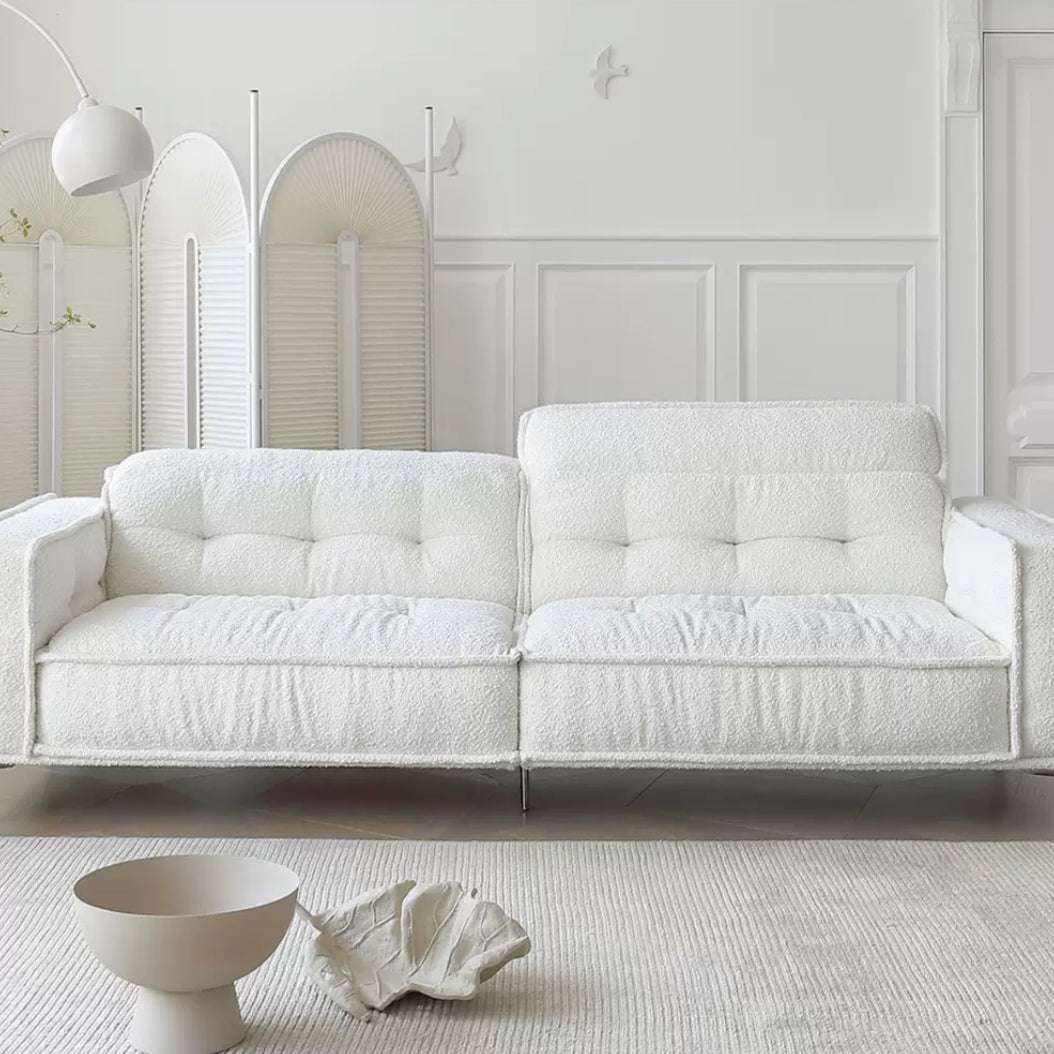 Chic Comfort Adjustable Boucle Sofa - Cozy Furniture & Lifestyle