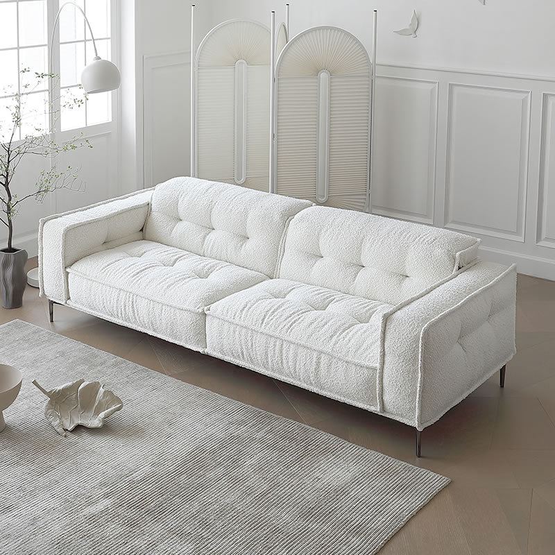 Chic Comfort Adjustable Boucle Sofa - Cozy Furniture & Lifestyle