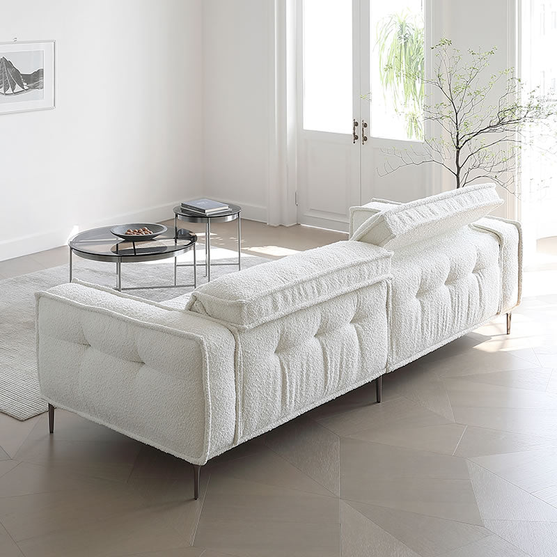 Chic Comfort Adjustable Boucle Sofa - Cozy Furniture & Lifestyle