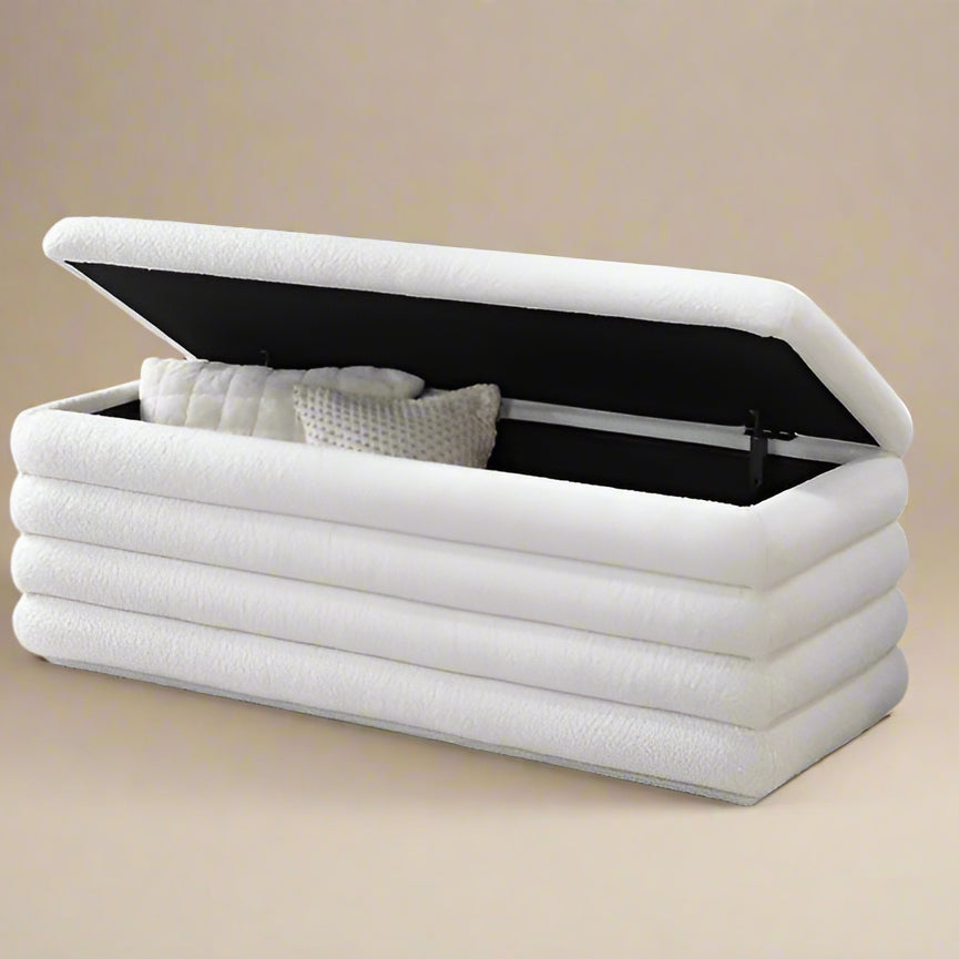 Dreamscape Bouclé Storage Bench - Cozy Furniture & Lifestyle