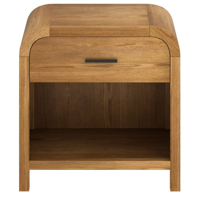 Eamon Wood Nightstand with Charging Station - Cozy Furniture & Lifestyle