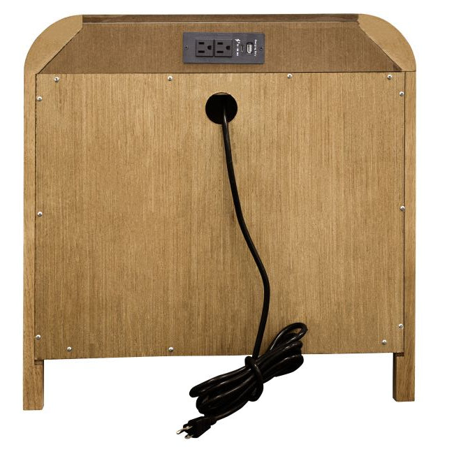 Eamon Wood Nightstand with Charging Station - Cozy Furniture & Lifestyle