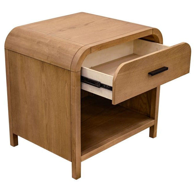 Eamon Wood Nightstand with Charging Station - Cozy Furniture & Lifestyle