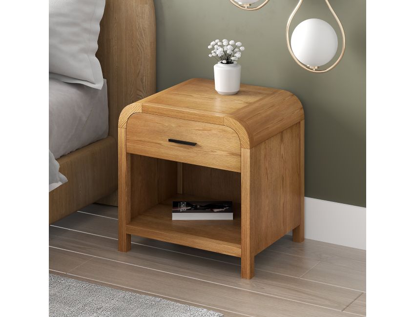 Eamon Wood Nightstand with Charging Station - Cozy Furniture & Lifestyle
