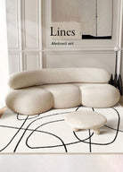 Eclipse Black and White Abstract Rug - Cozy Furniture & Lifestyle