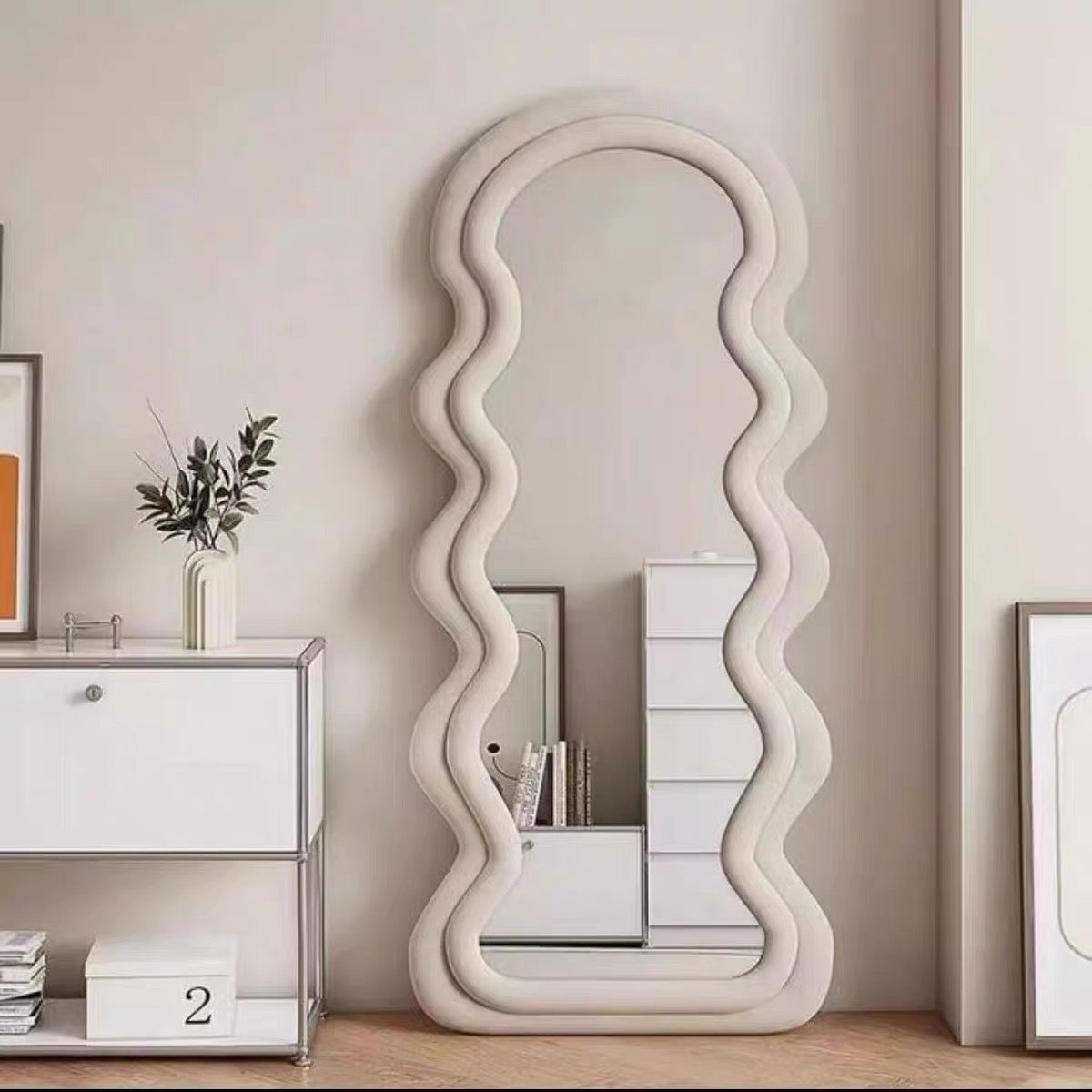 Wavy Floor Full Body Mirror - Cozy Furniture & Lifestyle