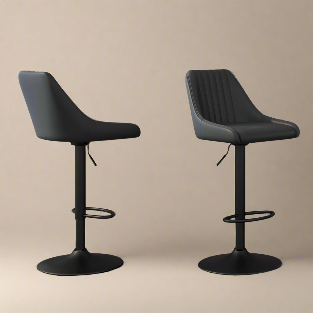 Mason Adjustable Bar Stool with 360° swivel seat (Set of 2) - Cozy Furniture & Lifestyle