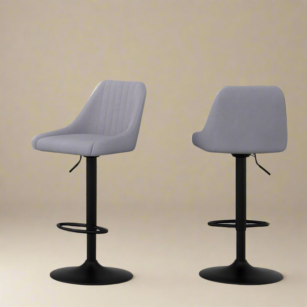 Mason Adjustable Bar Stool with 360° swivel seat (Set of 2) - Cozy Furniture & Lifestyle