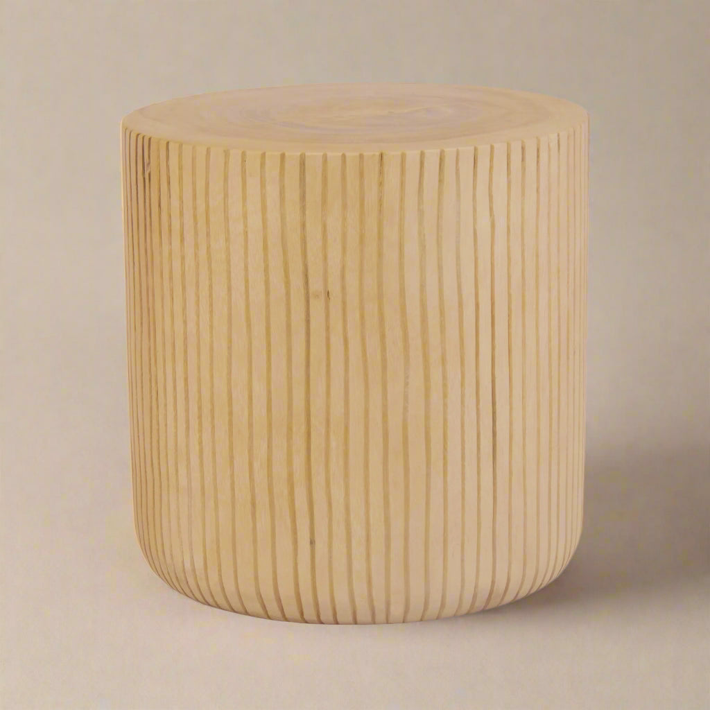 Oaklyn Sculpted Wood Side Table - Cozy Furniture & Lifestyle