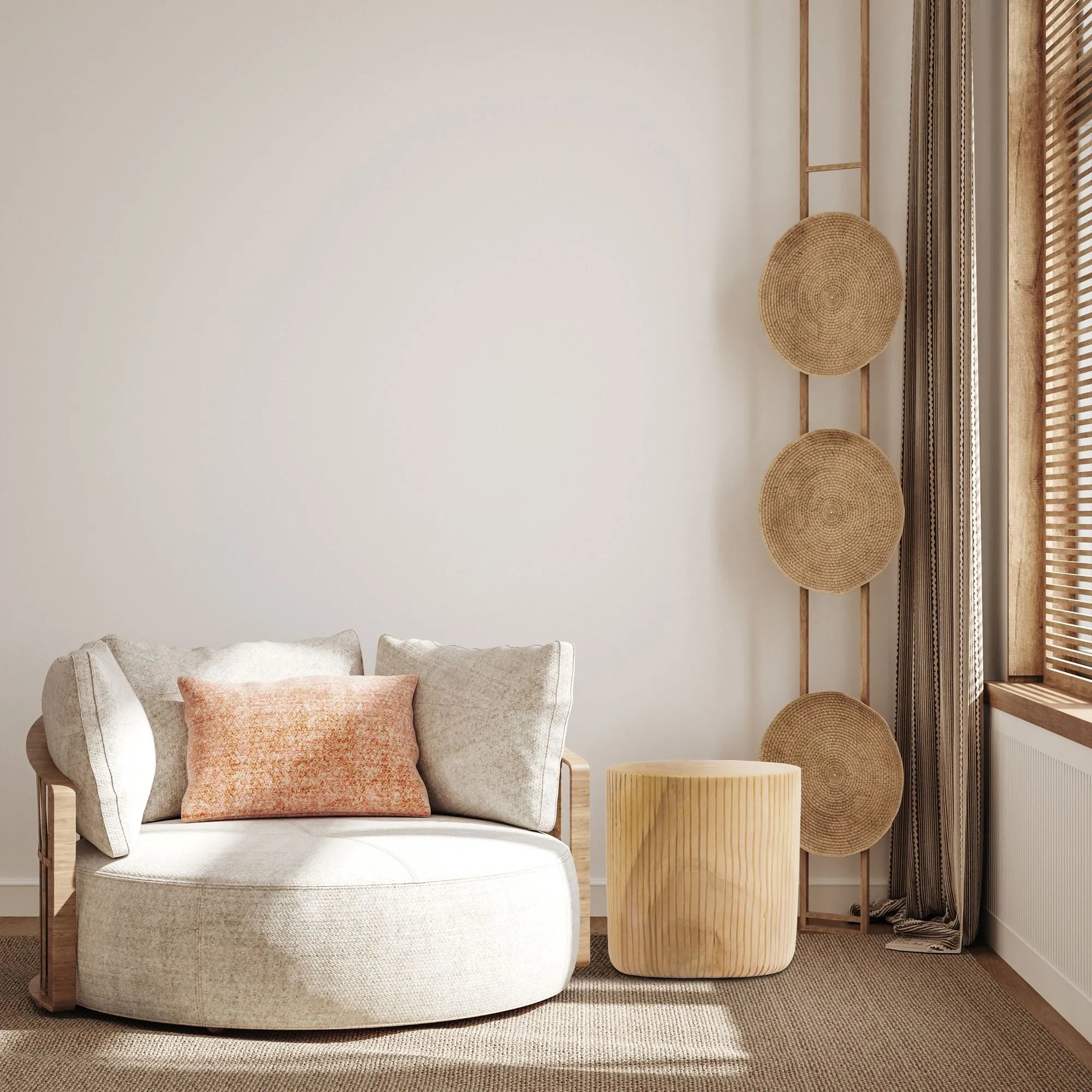 Oaklyn Sculpted Wood Side Table - Cozy Furniture & Lifestyle