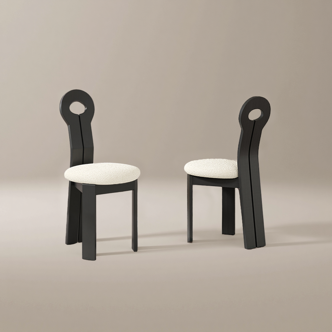 Obsidian Loop Dining Chair (Set of 2) - Cozy Furniture & Lifestyle