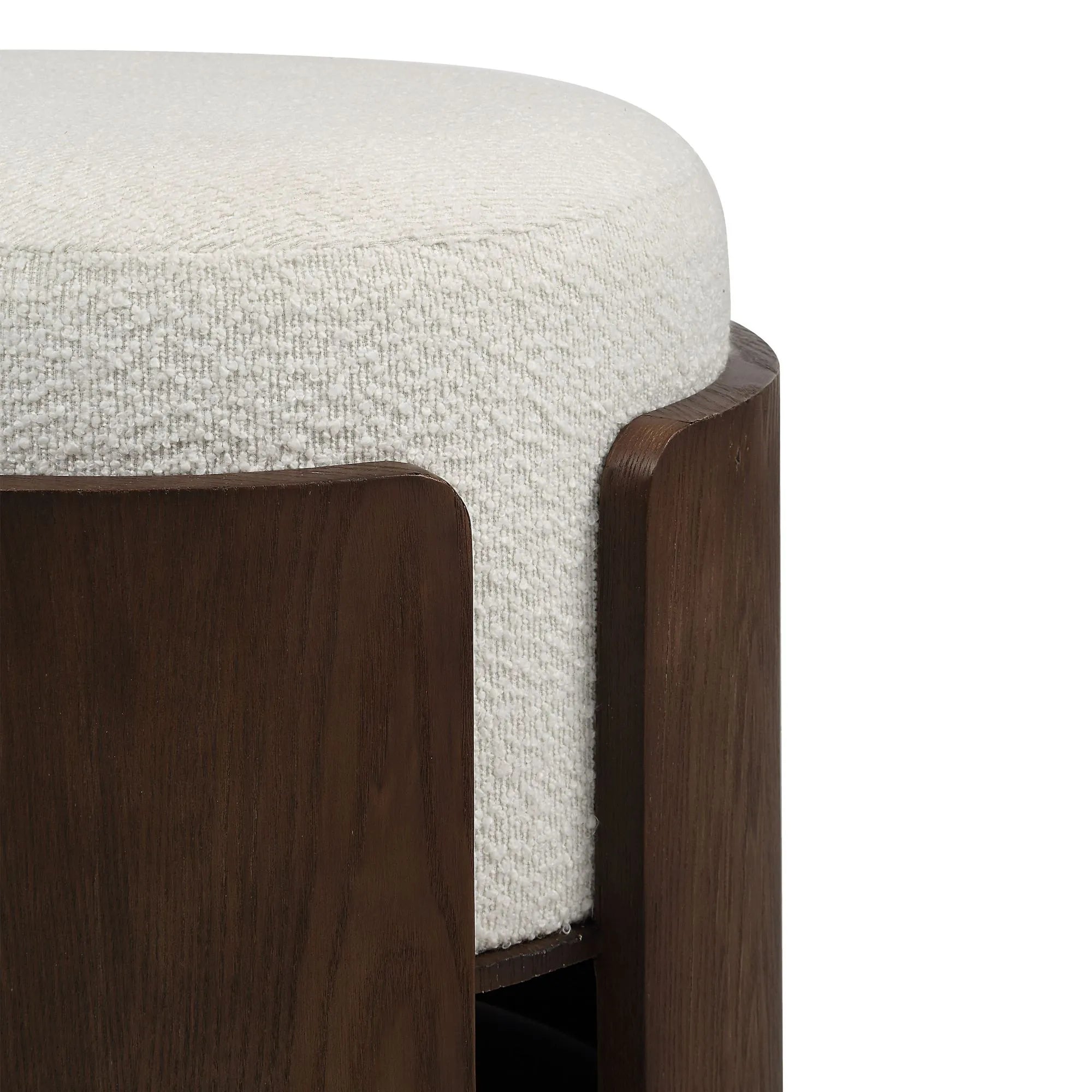 Rondo Bouclé Vanity Stool - Cozy Furniture & Lifestyle