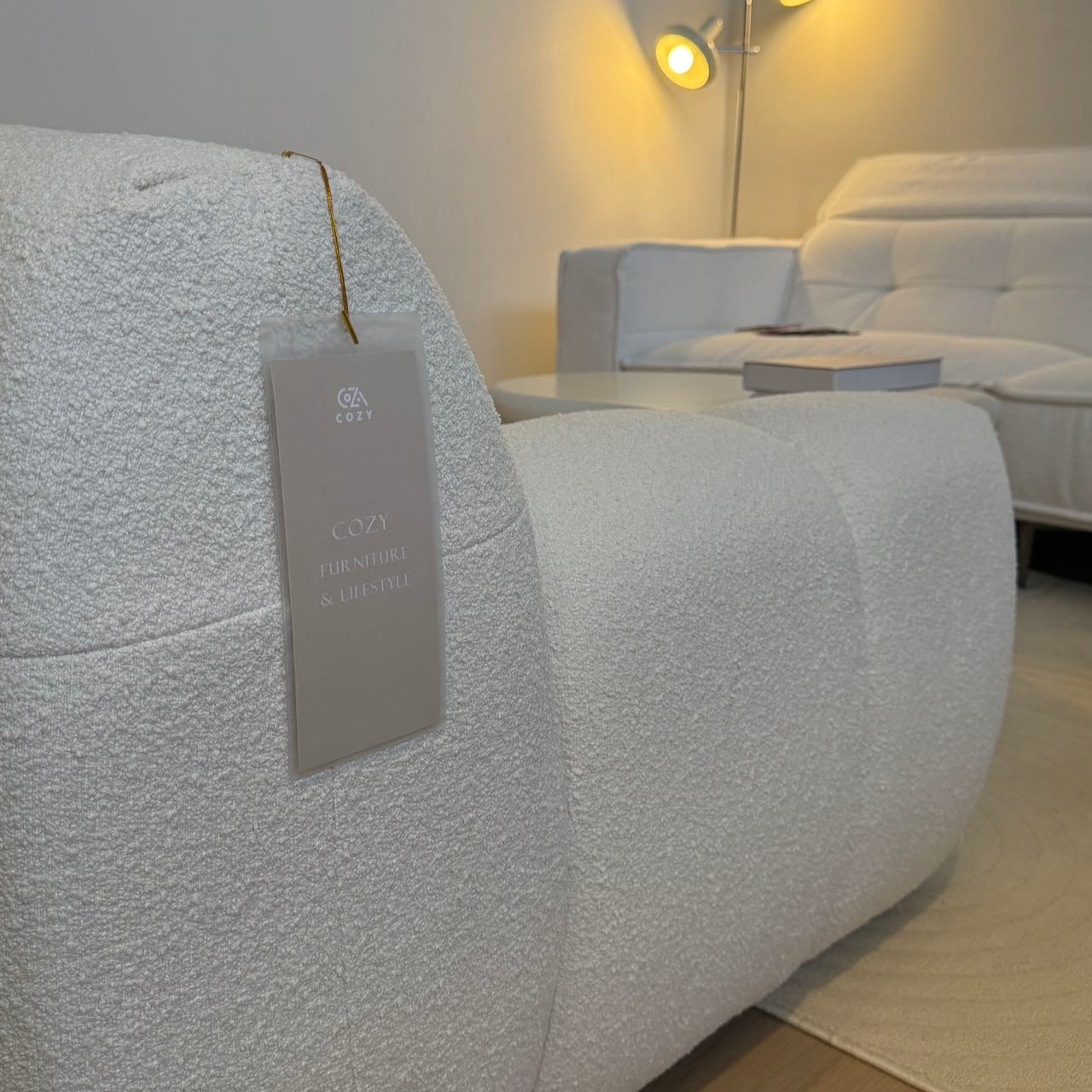 Two Seater Cream Gummy Sofa - Cozy Furniture & Lifestyle