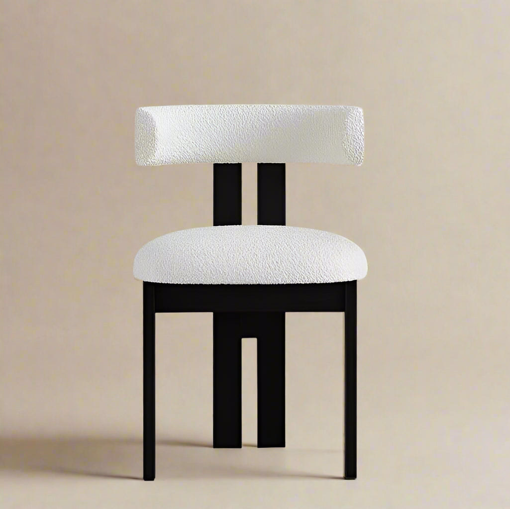 Bouclé Ash Wood Dining Chair (Set of 2) - Cozy Furniture & Lifestyle