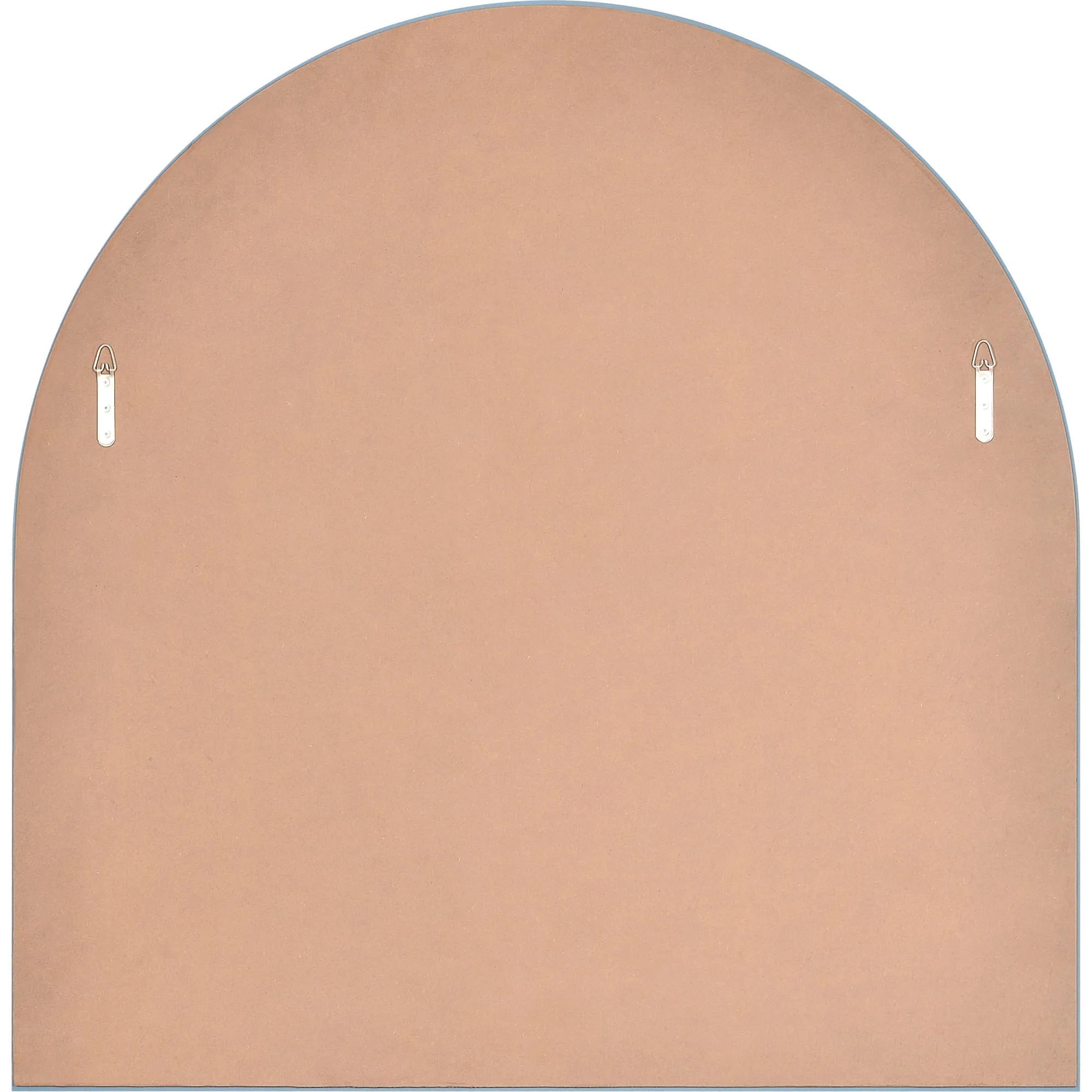 Back view of the Arco Wall Mirror showing the mounting hardware and arched shape
