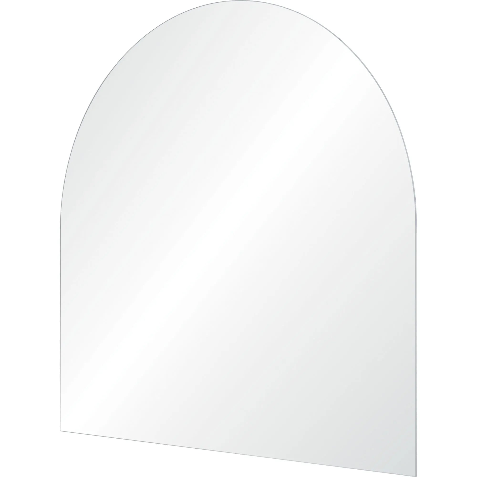 Arco Wall Mirror with arched top and clean frameless design shown against a white background
