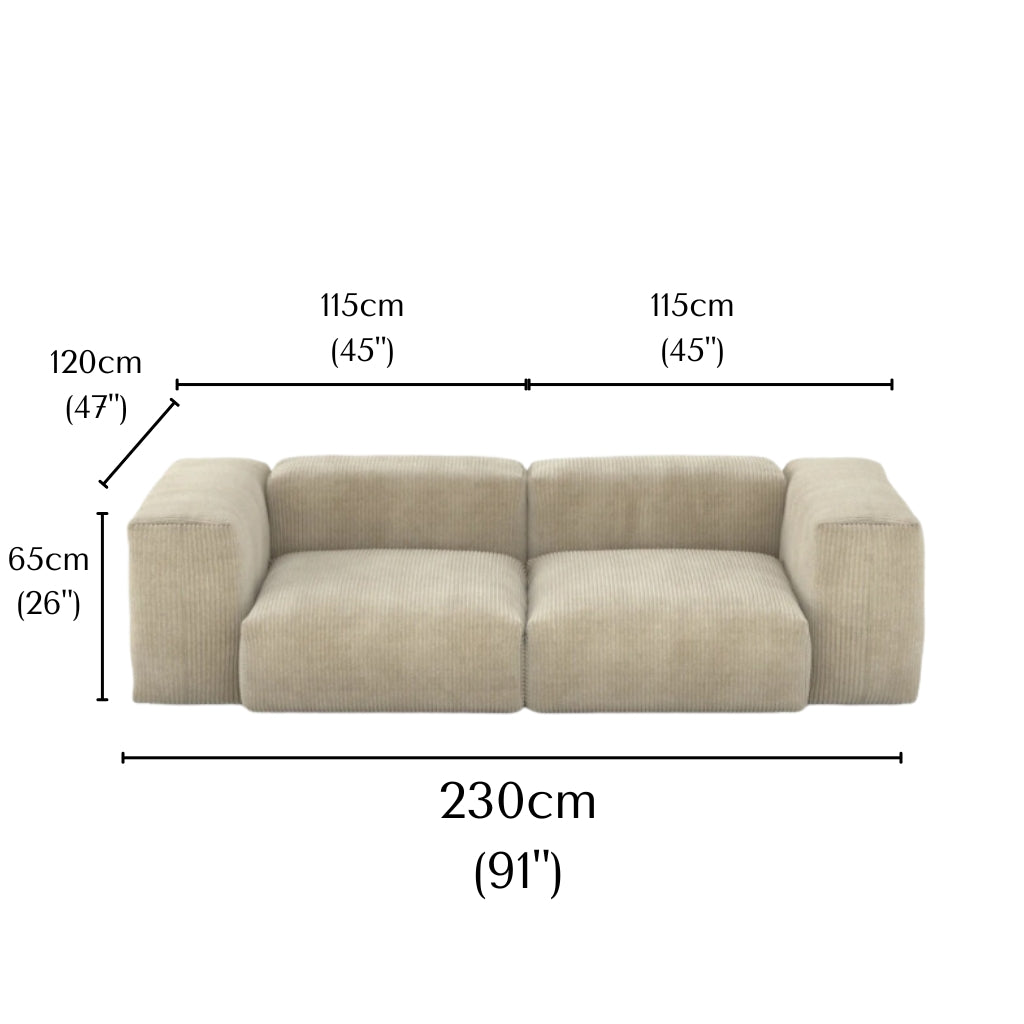 Plush Corduroy Modular Sofa - Cozy Furniture & Lifestyle