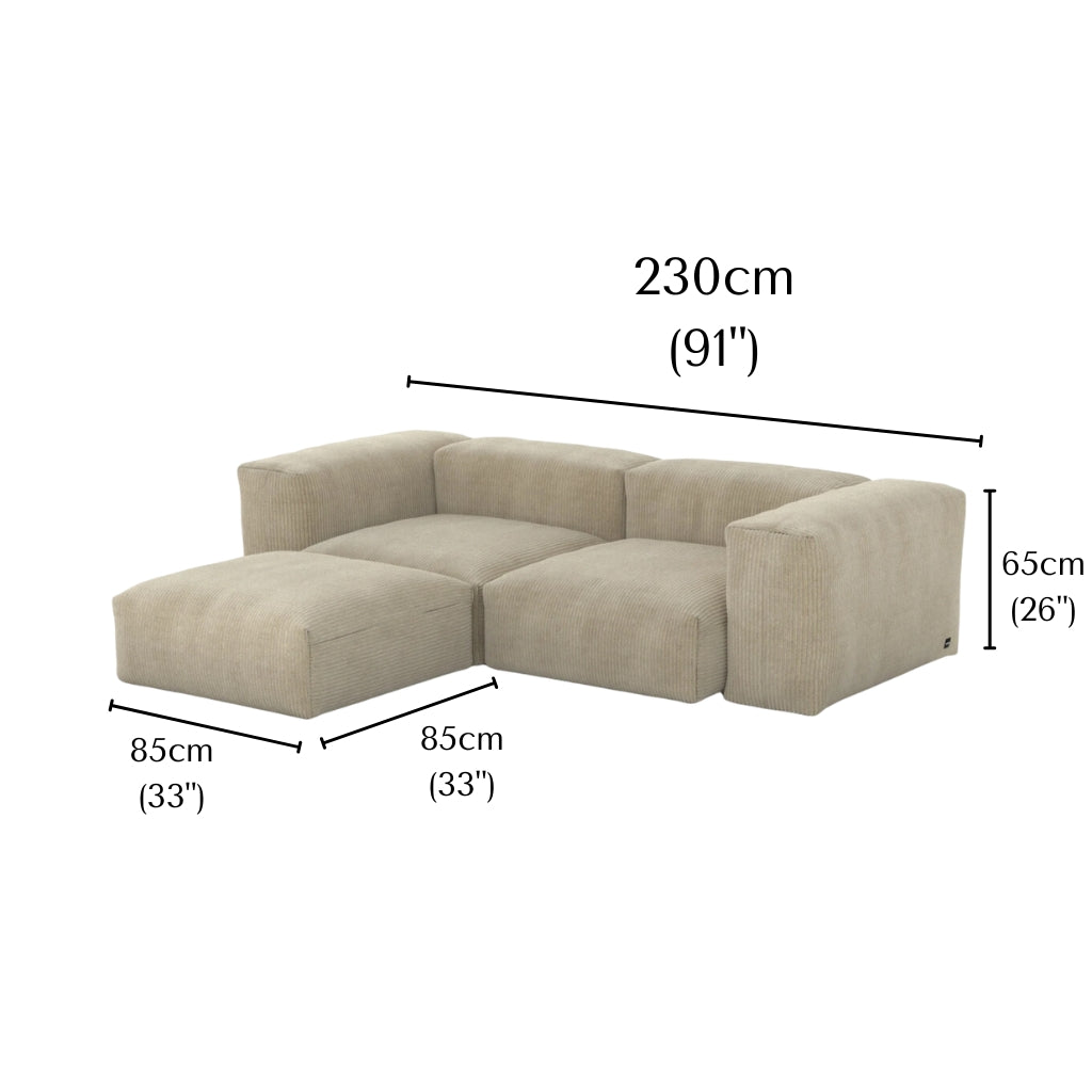 Plush Corduroy Modular Sofa - Cozy Furniture & Lifestyle