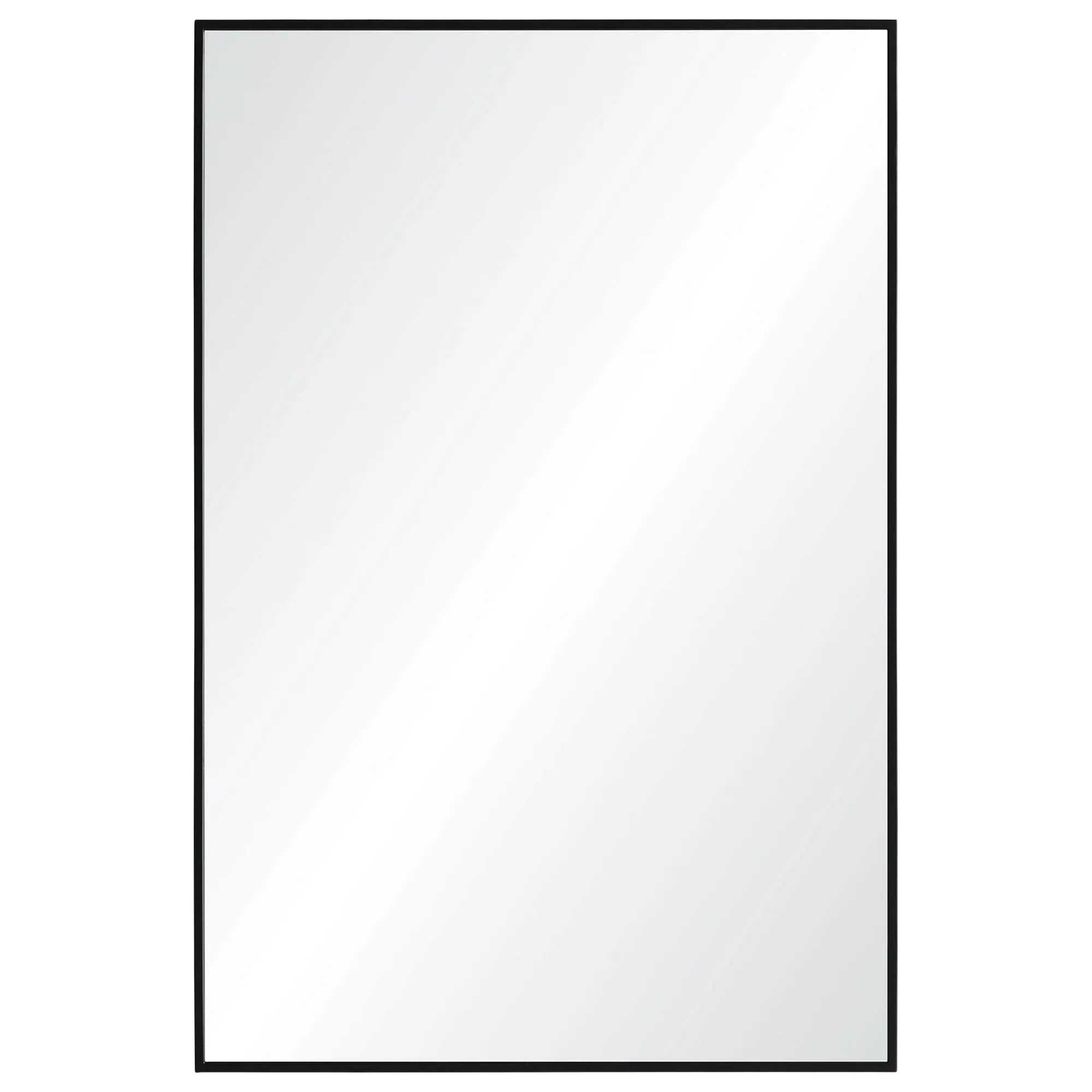 EdgeLine Wall Mirror with sleek rectangular shape and thin black metal frame