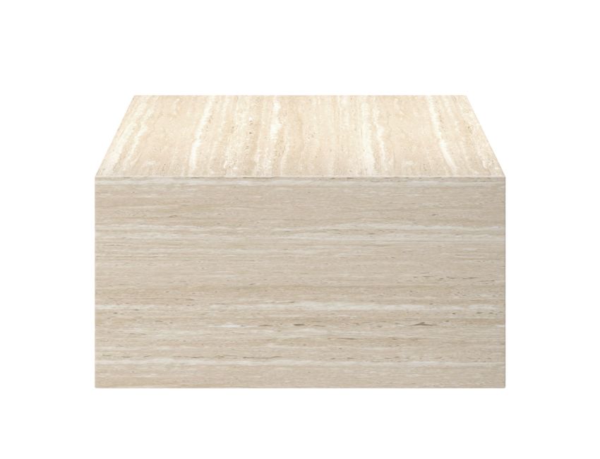 Front view of the Elio coffee table showcasing clean lines and natural stone pattern