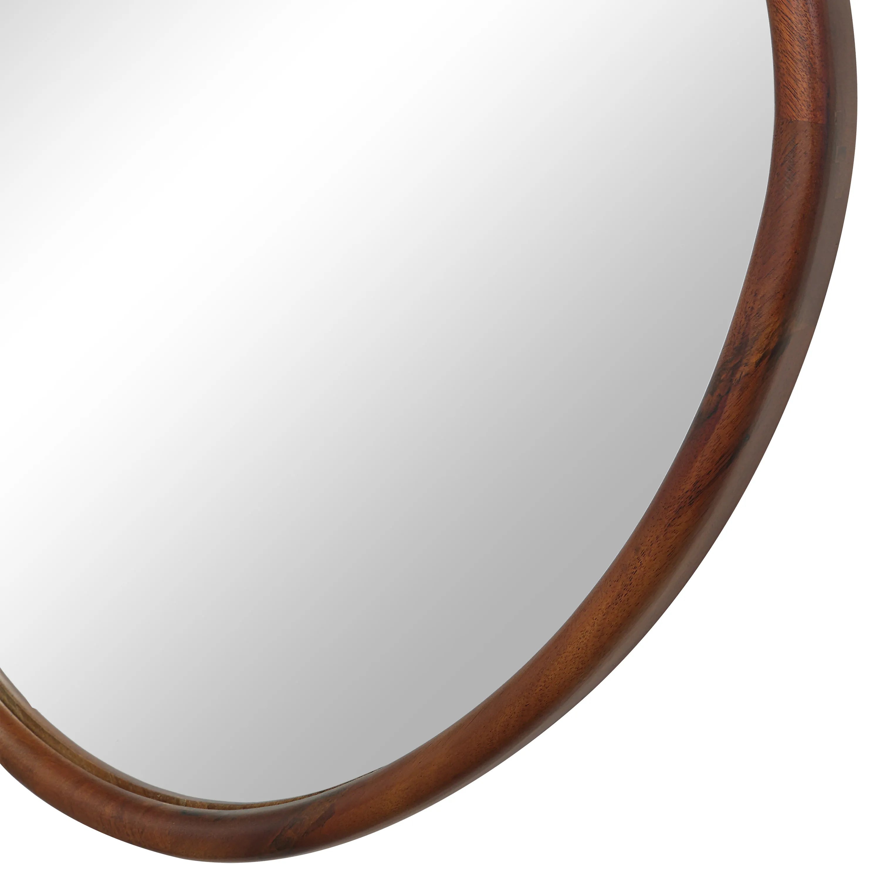 Close-up view of the Solstice Wall Mirror Set showing the organic curved frame