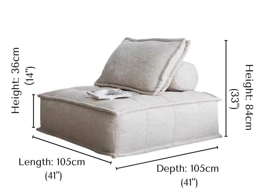 Tofu Modular Sofa with measurements