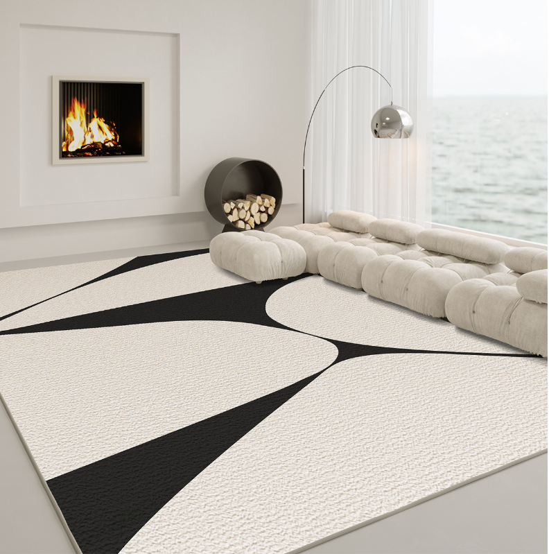 Black White Eyes Carpet Area Rug Modern Mod Contemporary Art Rugs shops Artist Designer Accent Throw with Big Eyes Artwork Unique Home Floor Decor