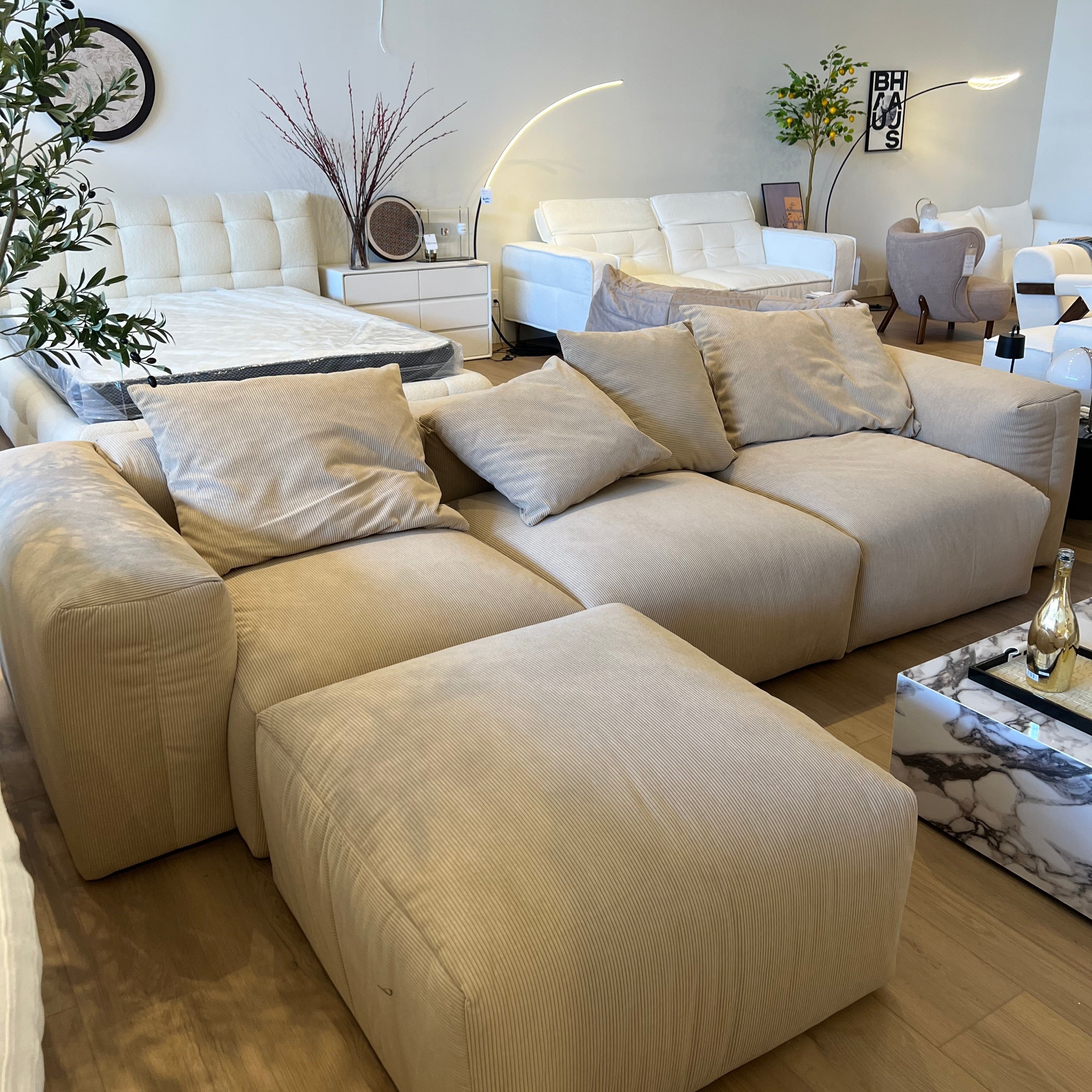 Corduroy modular sofa discount