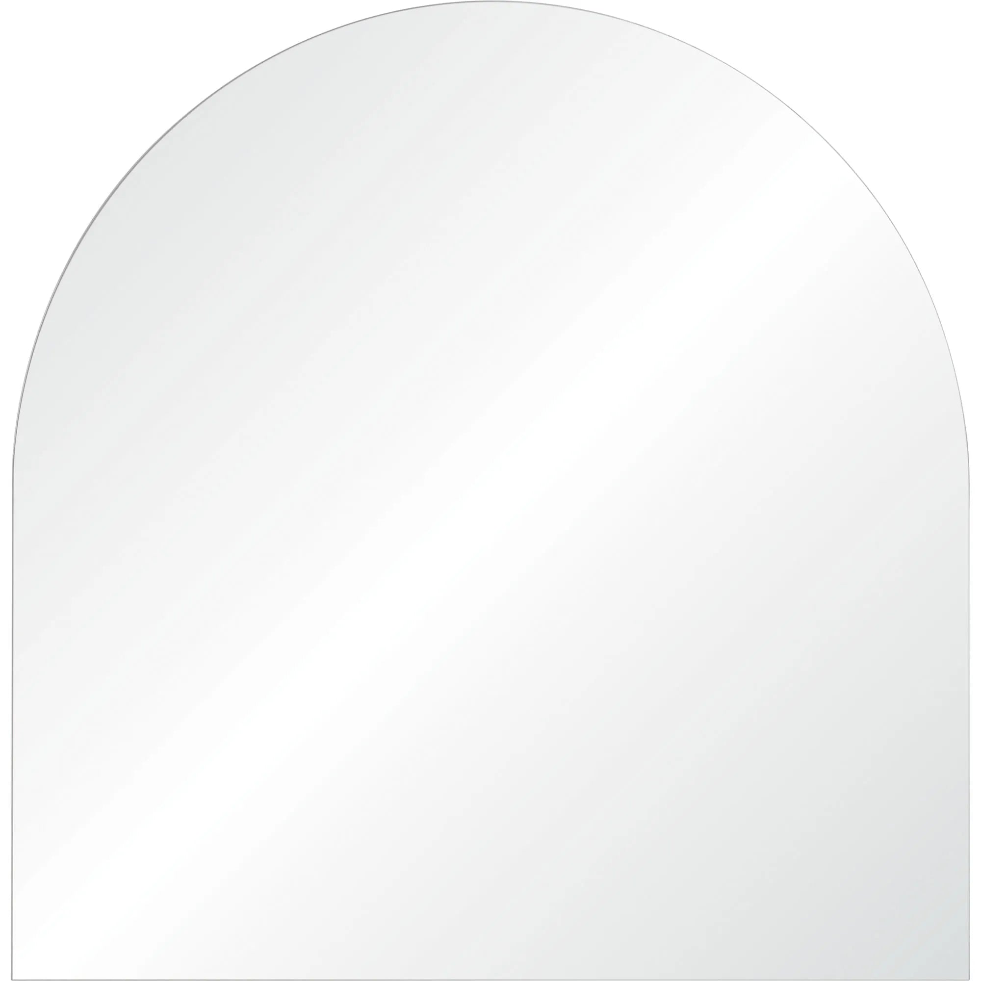 Arco Wall Mirror with a clean arched silhouette and frameless design on a white background