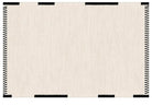 Atelier Border Area Rug with cream center and bold black patterned edges