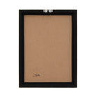 Back view of the Clementine framed floral wall art showing secure metal mounting hardware and a flat backing.