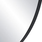 Close-up of Eclipse Wall Mirror showing slim black irregular frame edge