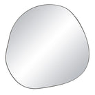 Eclipse Wall Mirror with organic irregular round shape and slim black frame