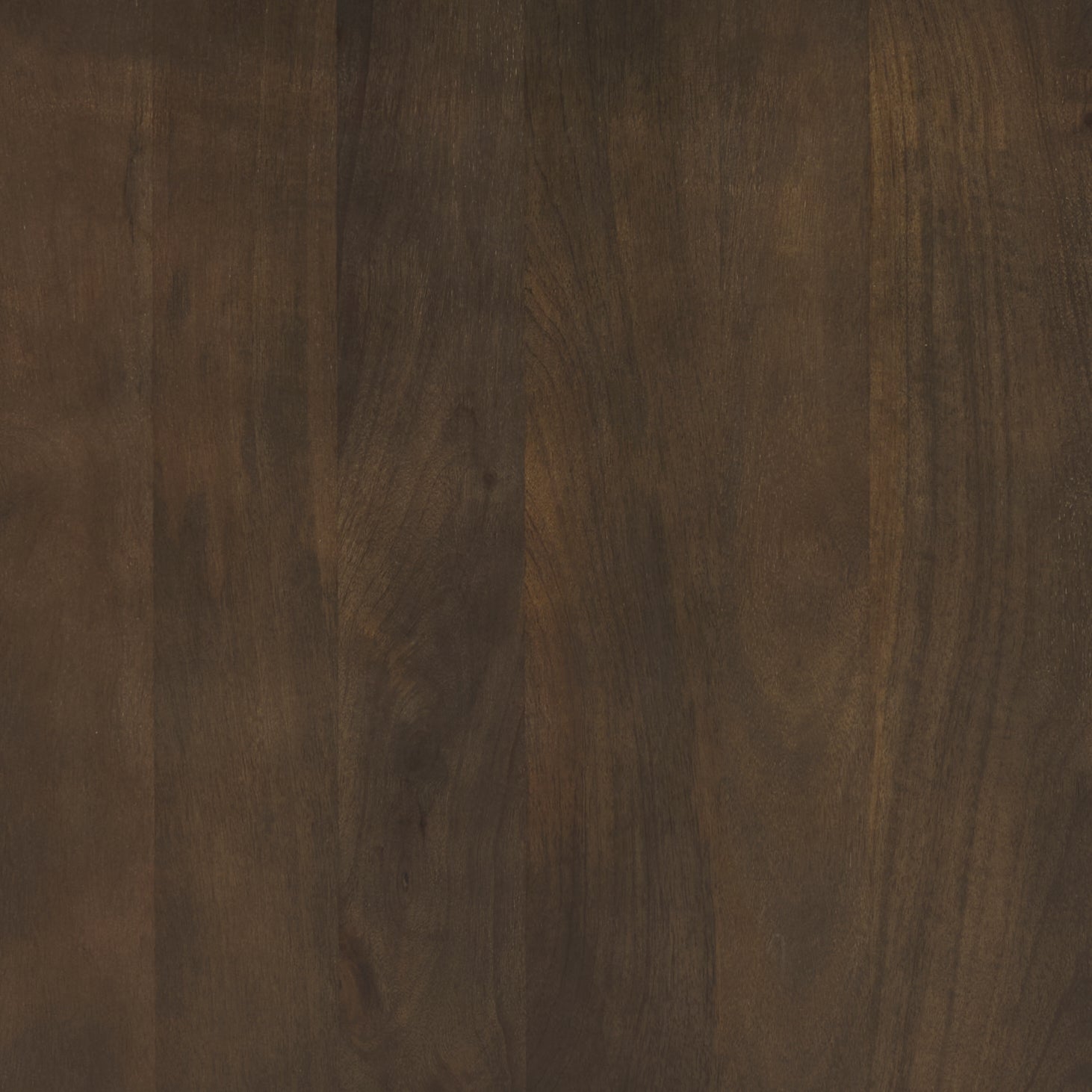 Close-up of the rich dark brown finish and natural wood grain on the Eleanor mango wood sideboard.