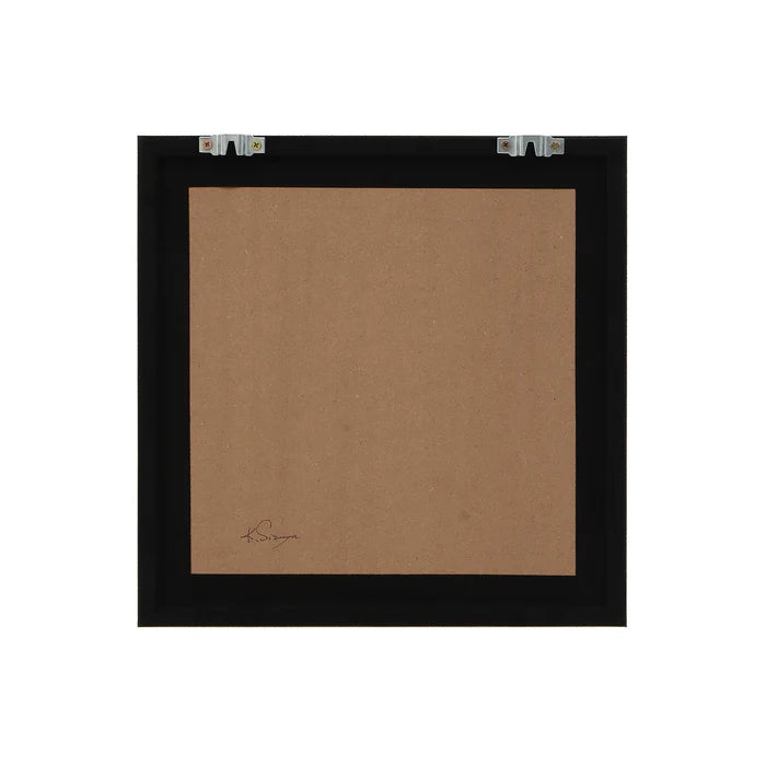 Back view of the Florence framed portrait showing a black wooden backing and two secure metal D-ring mounting brackets.